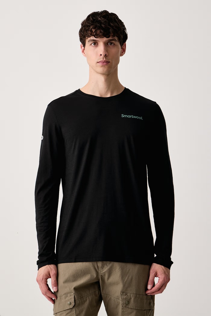 Odzież Smartwool Longsleeve sportowy męski z wełną merino SW0031680011 czarny