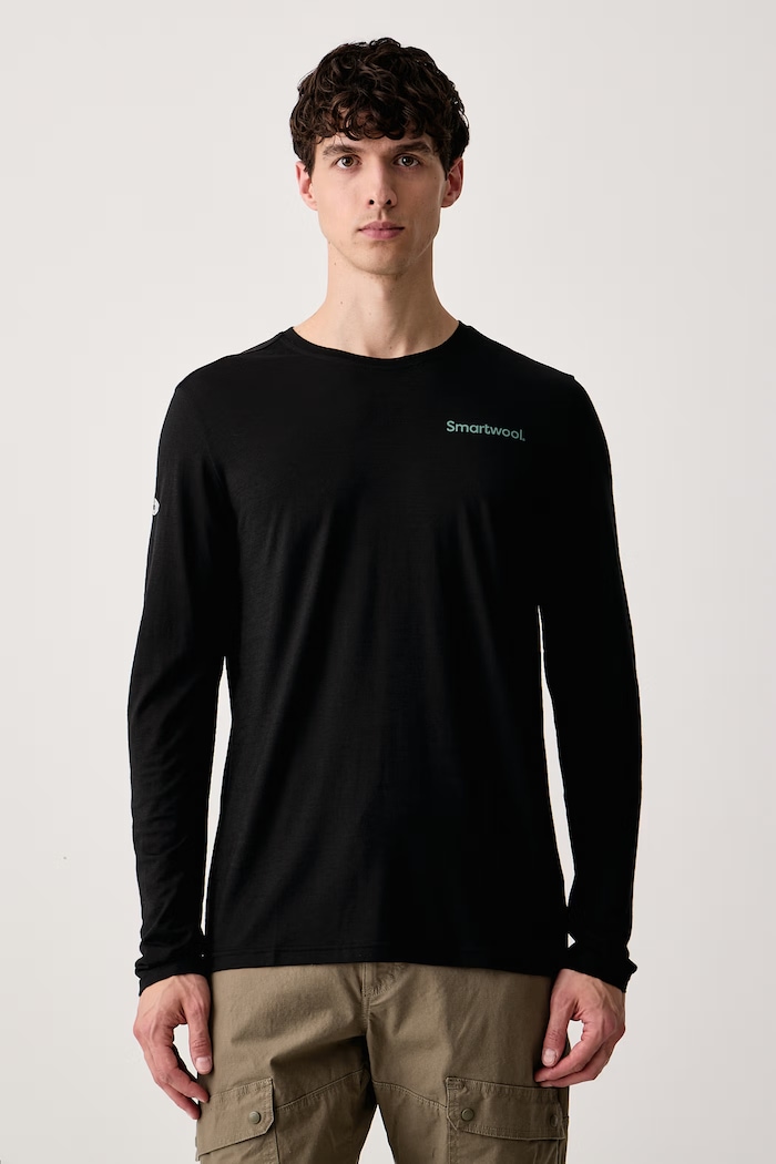 Odzież Smartwool Longsleeve sportowy męski z wełną merino SW0031680011 czarny