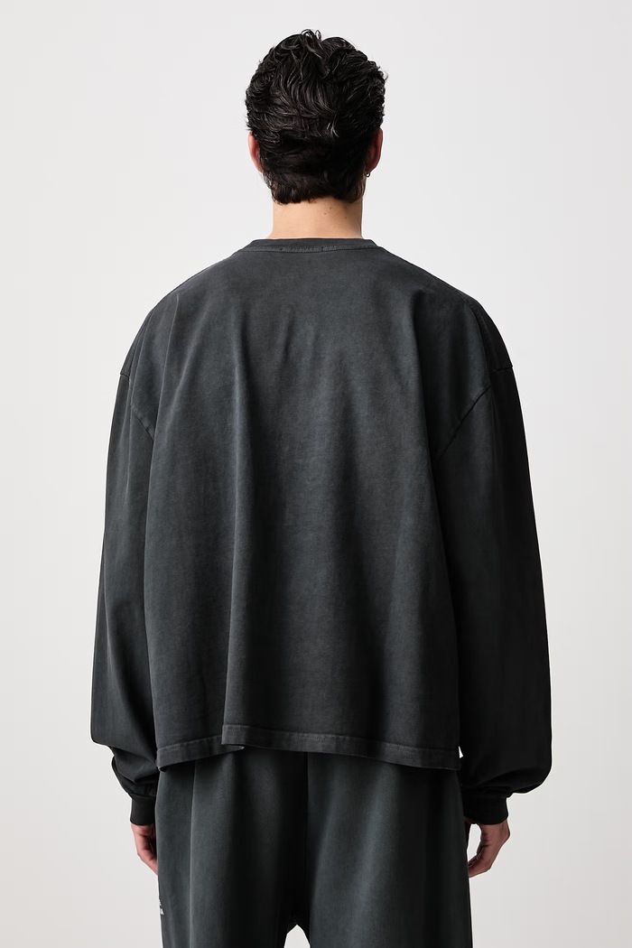Îmbrăcăminte Willy Chavarria COMMUNITY CENTER longsleeve pentru bărbați din bumbac MUJTE031.061N negru