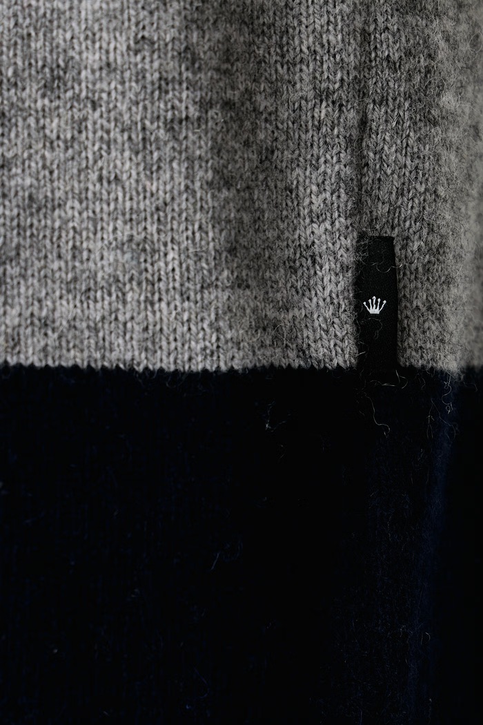 Sweter męski z wełną Lindbergh granatowy 60.825060