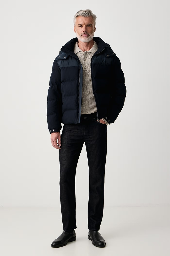 Lindbergh Sweter męski z wełną 30.825068 beżowy AW26