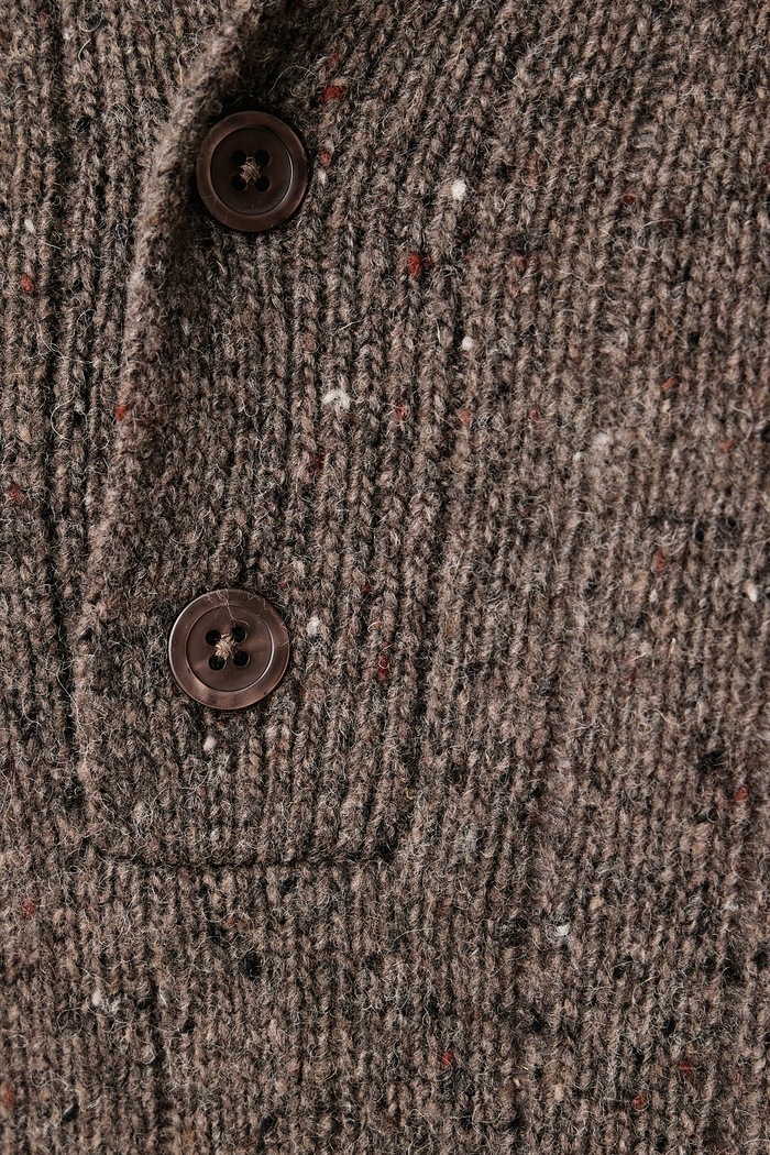Sweter męski z wełną Lindbergh brązowy 30.825068