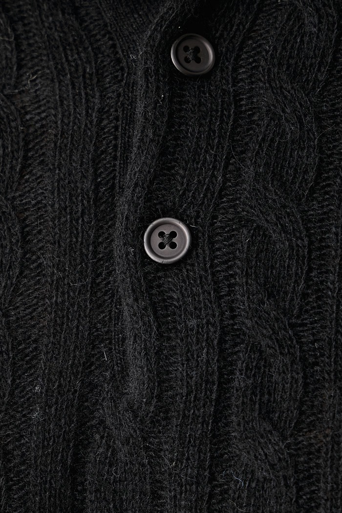 Sweter męski z wełną Lindbergh czarny 30.800227B