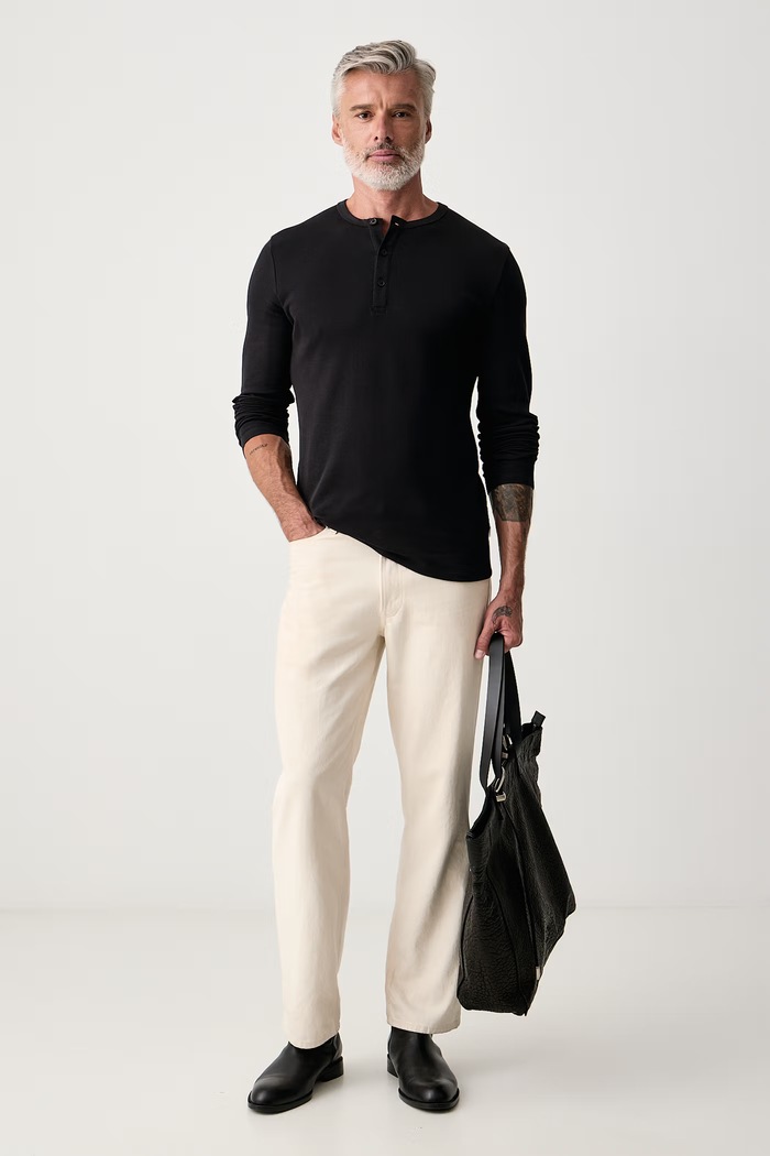 Lindbergh Longsleeve męski bawełniany 30.403021A czarny AW26