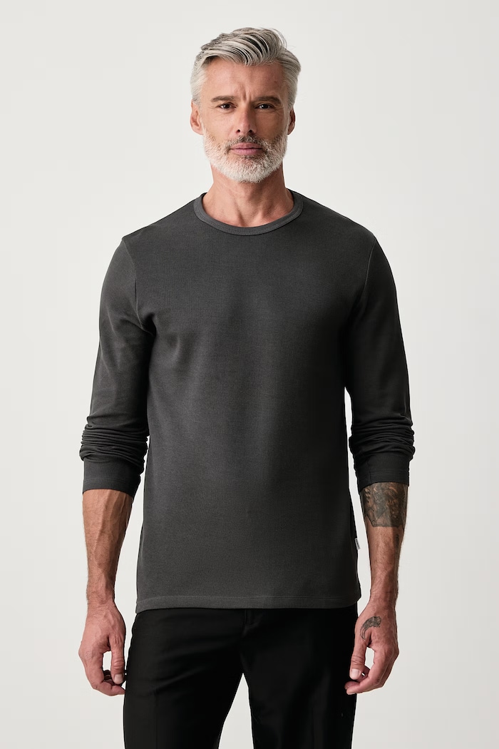 Lindbergh Longsleeve męski bawełniany szary 30.403021