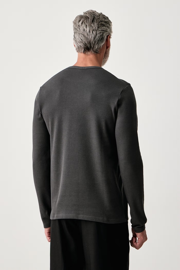 Odzież Lindbergh Longsleeve męski bawełniany 30.403021 szary