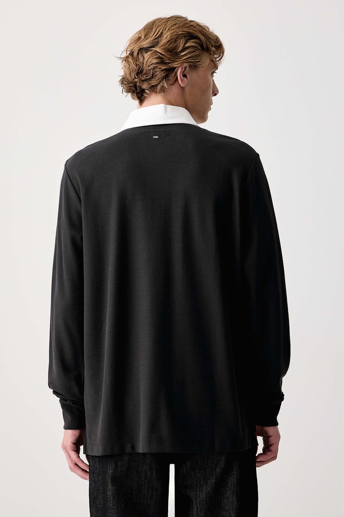 Odzież rag & bone Longsleeve męski bawełniany RF9B26FT2TM czarny