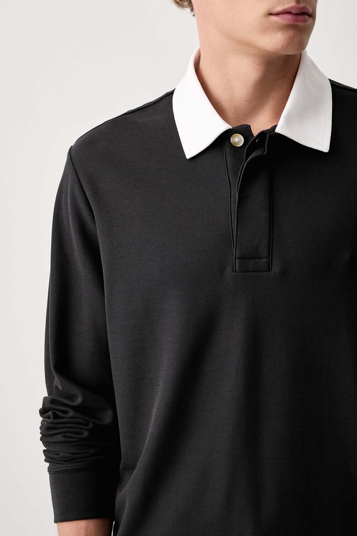 Longsleeve męski bawełniany rag & bone RF9B26FT2TM czarny