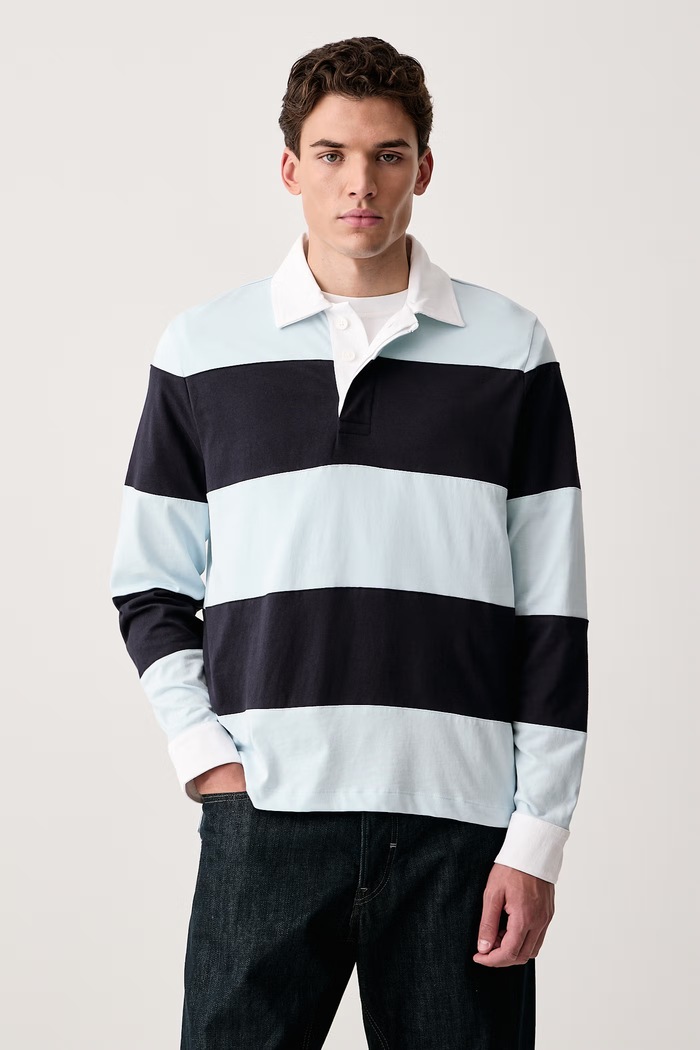 rag & bone Longsleeve męski bawełniany niebieski RF9326FT2TM