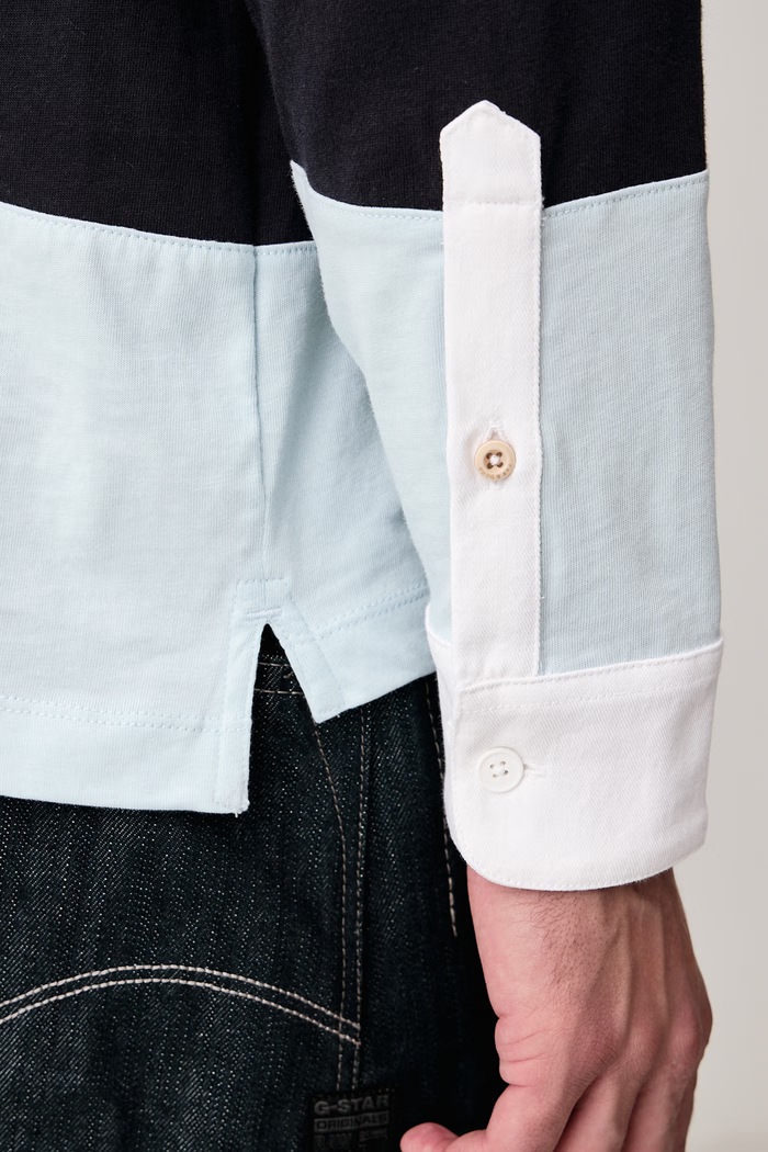 Longsleeve męski bawełniany rag & bone niebieski RF9326FT2TM