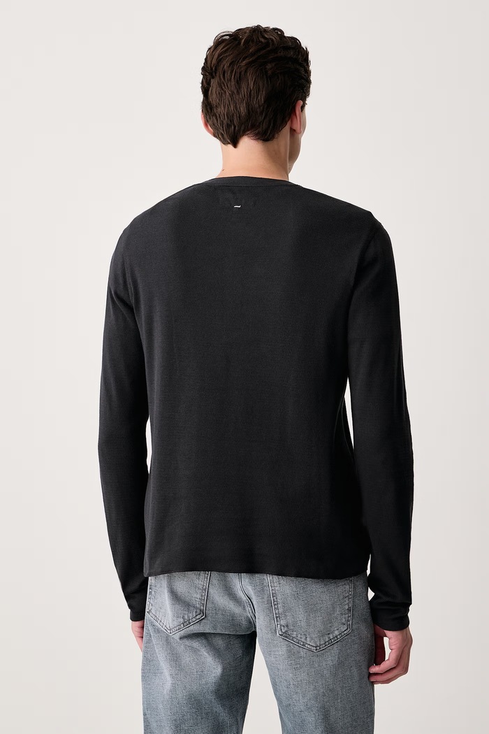 Odzież rag & bone Longsleeve męski bawełniany RF8726FT2TM czarny
