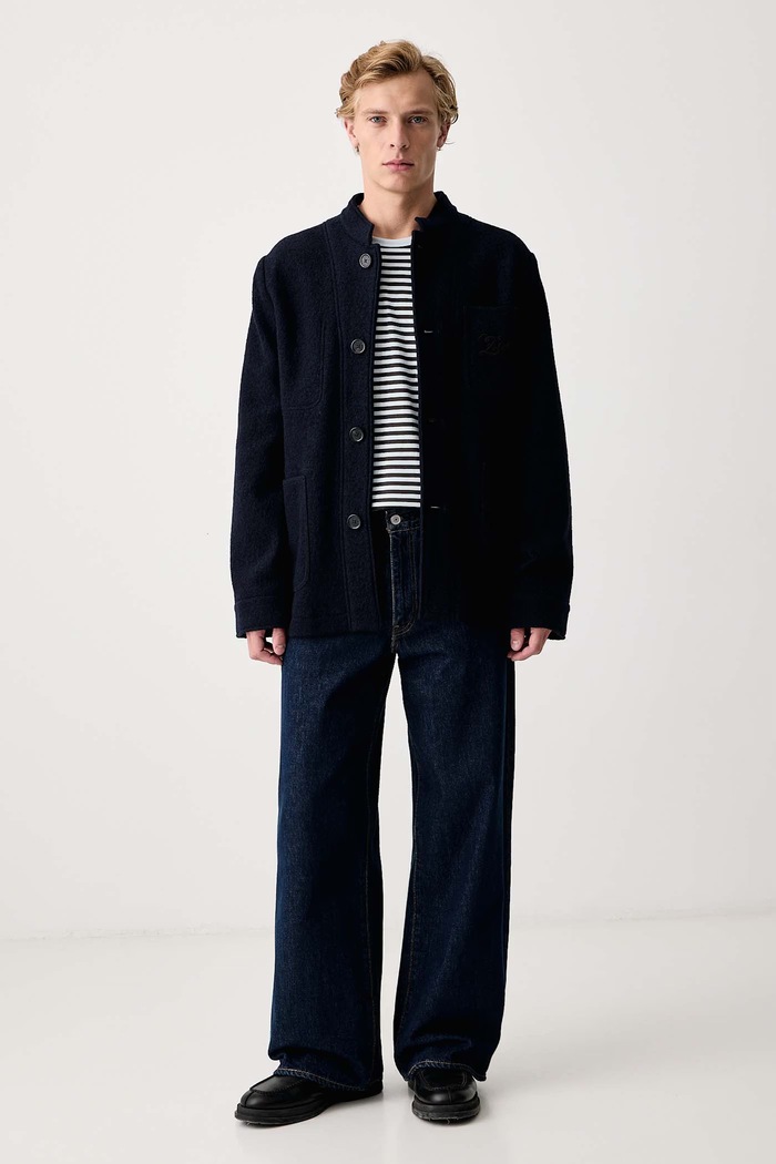 rag & bone Longsleeve męski bawełniany RF0C26FT2TM niebieski AW26