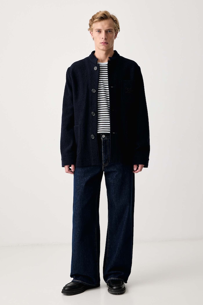 rag & bone Longsleeve męski bawełniany RF0C26FT2TM niebieski AW26