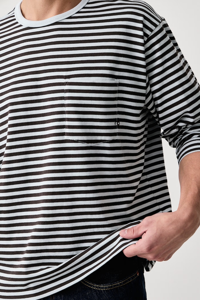 Longsleeve męski bawełniany rag & bone RF0C26FT2TM niebieski