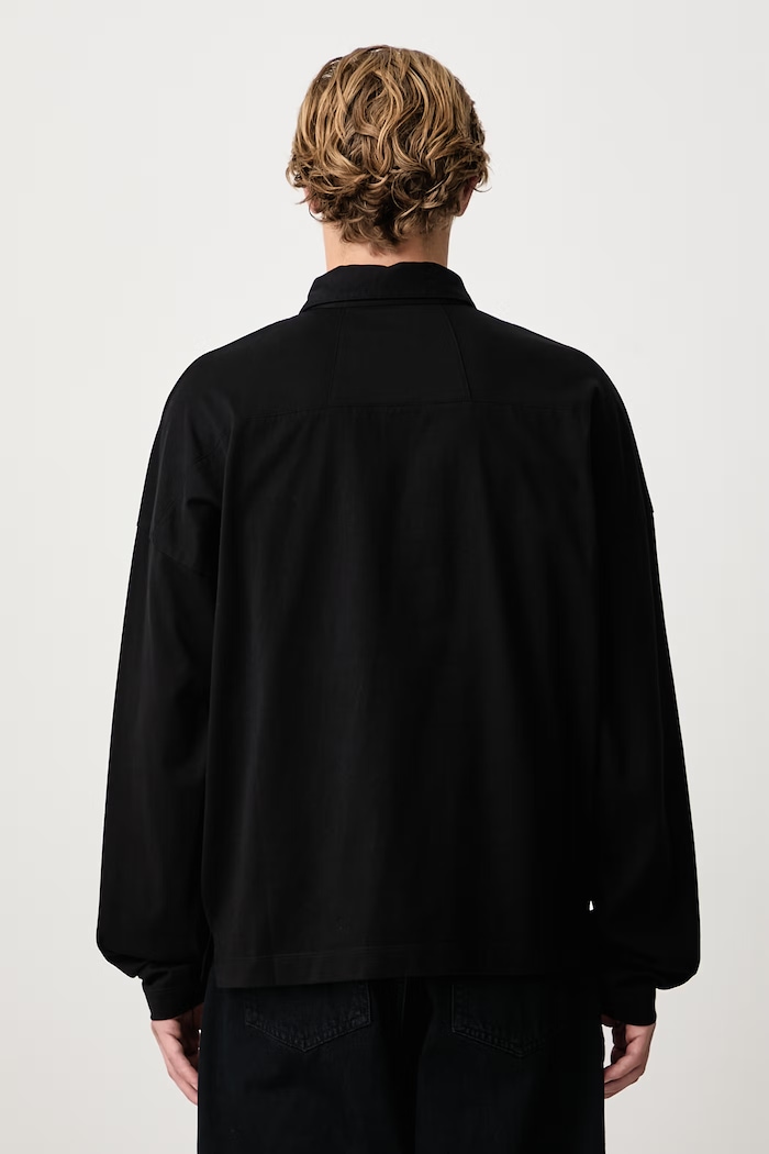 Odzież RHUDE Fontaine longsleeve męski bawełniany RHFW26PO01389 czarny