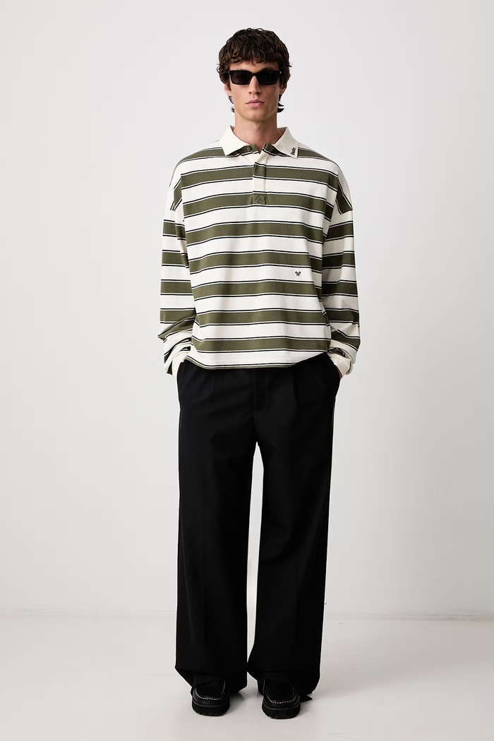 RHUDE Fontaine a maniche lunghe da uomo in cotone RHFW26PO01358 beige AW26
