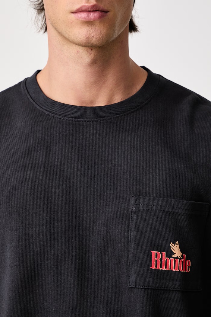 RHUDE American Spirit longsleeve męski bawełniany RHFW26TT15012