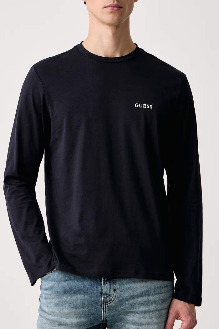 Odzież Guess Longsleeve męski bawełniany 3-pack U6BG04.K5370 granatowy