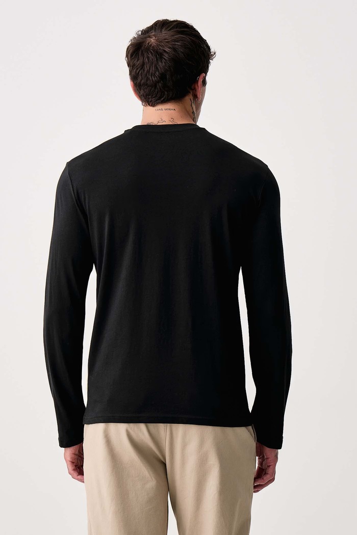 Odzież Guess Longsleeve męski bawełniany 3-pack U6BG04.K5370 czarny