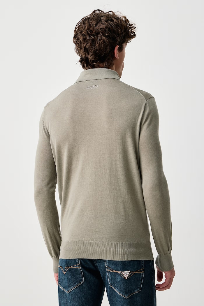 Odzież Guess Sweter męski wełniany NASSER M6BR41.Z1588 zielony