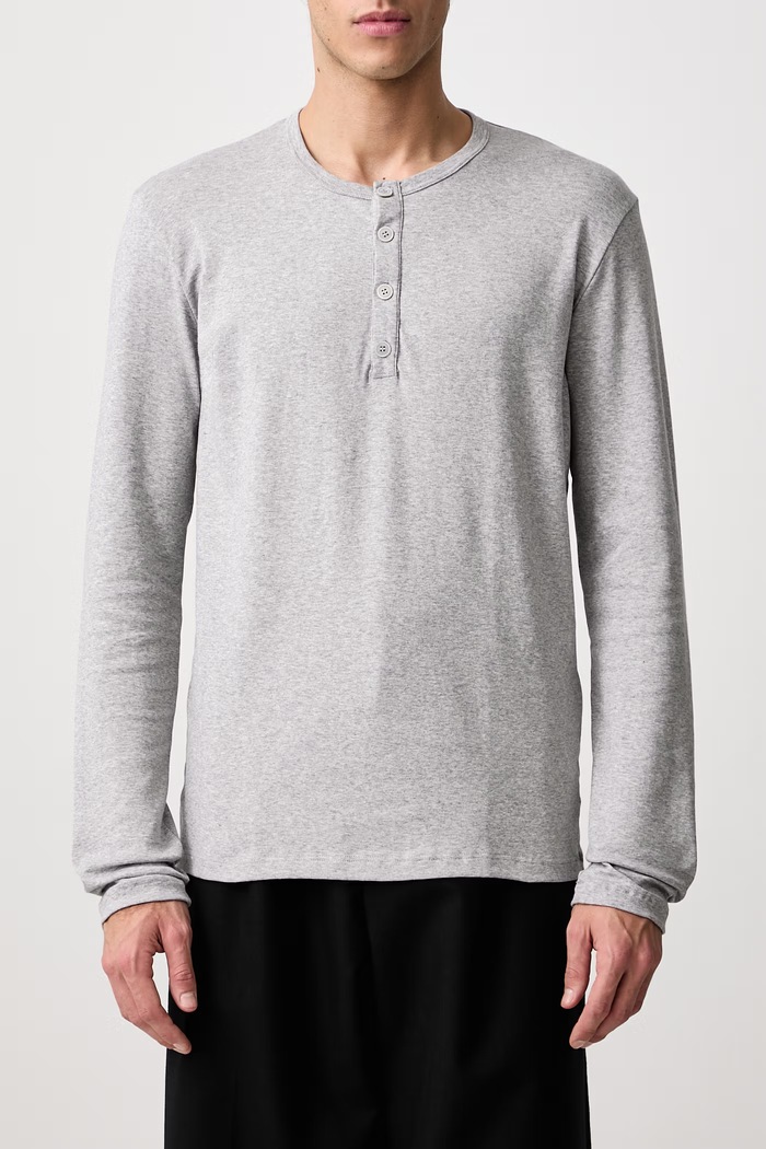 Longsleeve męski z bawełną MM6 Maison Margiela szary MJMF00020