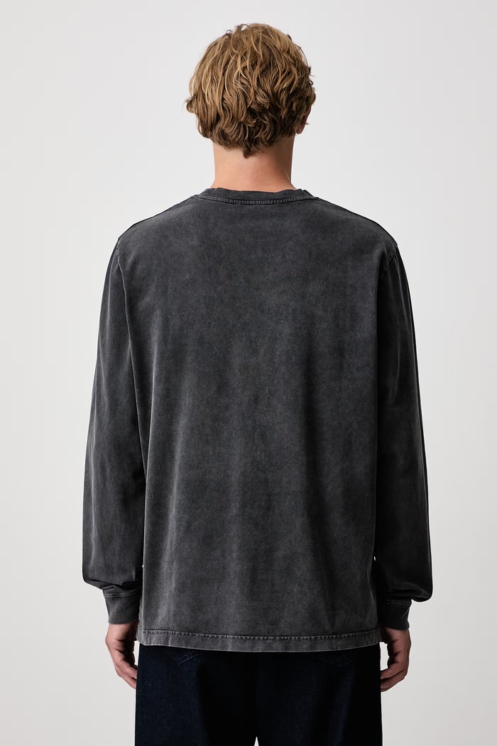 Odzież Maison Kitsuné Fox Head longsleeve męski bawełniany PM00119KJBIT7 czarny