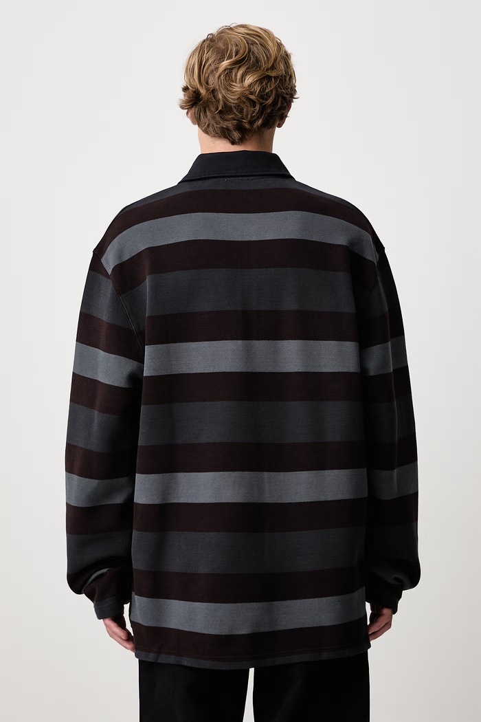 Oblečení Off-White Stroke Ow Relax tričko s dlouhým rukávem pánské bavlněné 44MAD015F26J002960 šedá