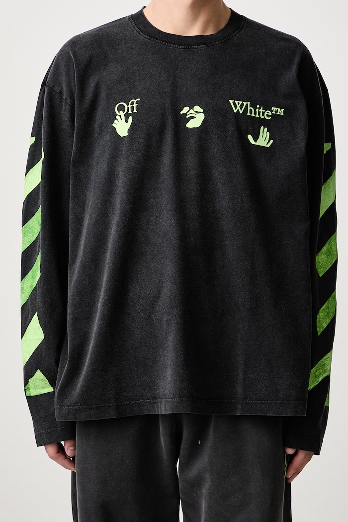 Bacco Arrow Skate tričko s dlouhým rukávem pánské bavlněné Off-White černá 44MAB09CF26J008001