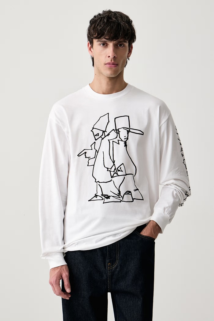 Carhartt WIP Blinkerfluid T-Shirt tričko s dlouhým rukávem pánské bavlněné bílá I037238