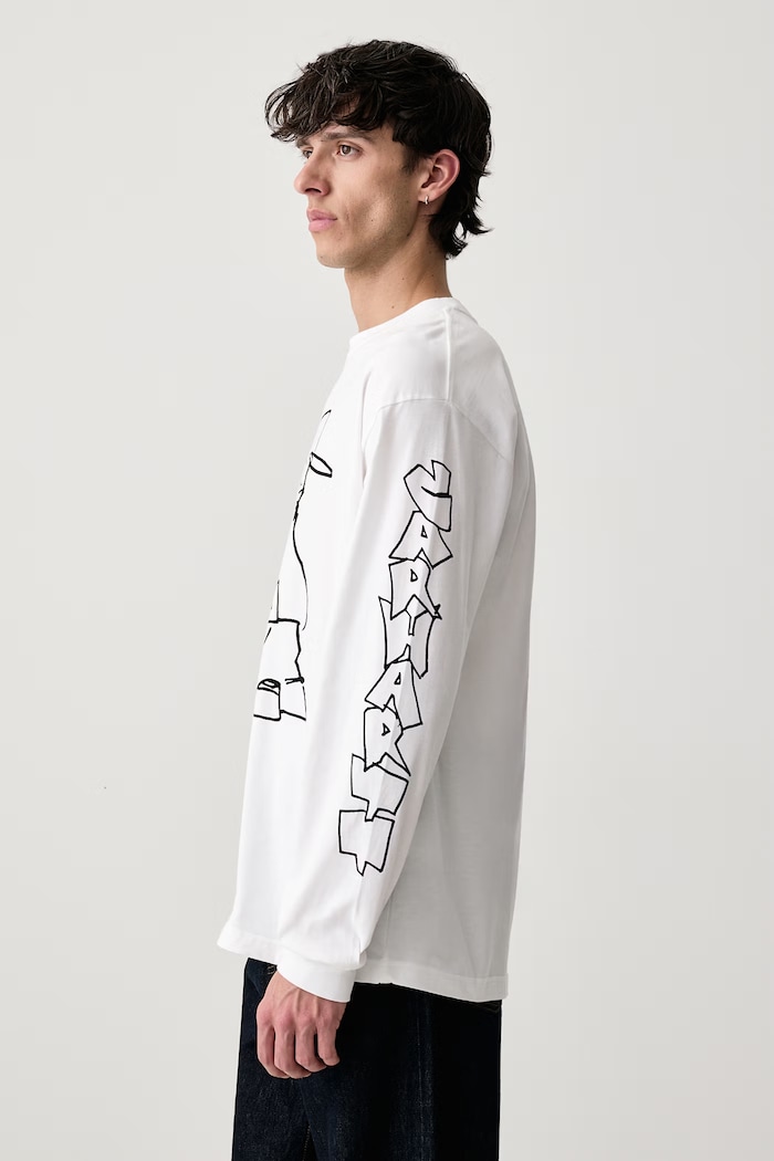 Blinkerfluid T-Shirt tričko s dlouhým rukávem pánské bavlněné Carhartt WIP I037238 bílá