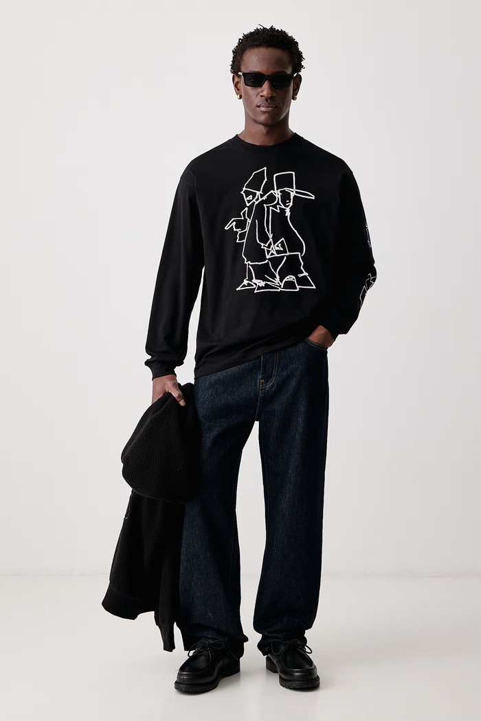 Carhartt WIP Blinkerfluid T-Shirt longsleeve męski bawełniany I037238 czarny AW26