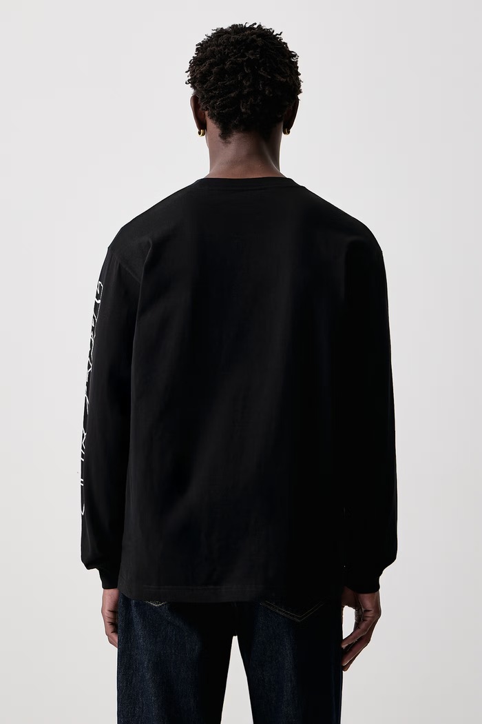 Odzież Carhartt WIP Blinkerfluid T-Shirt longsleeve męski bawełniany I037238 czarny