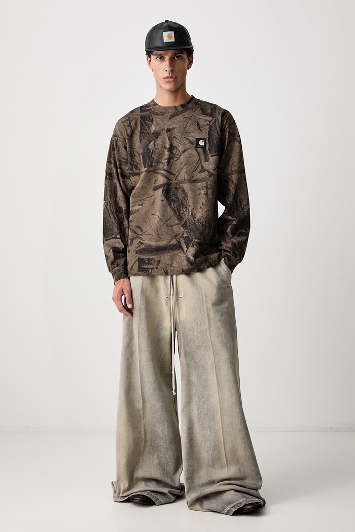 Carhartt WIP Feather Tree T-Shirt longsleeve męski bawełniany I037173 brązowy AW26