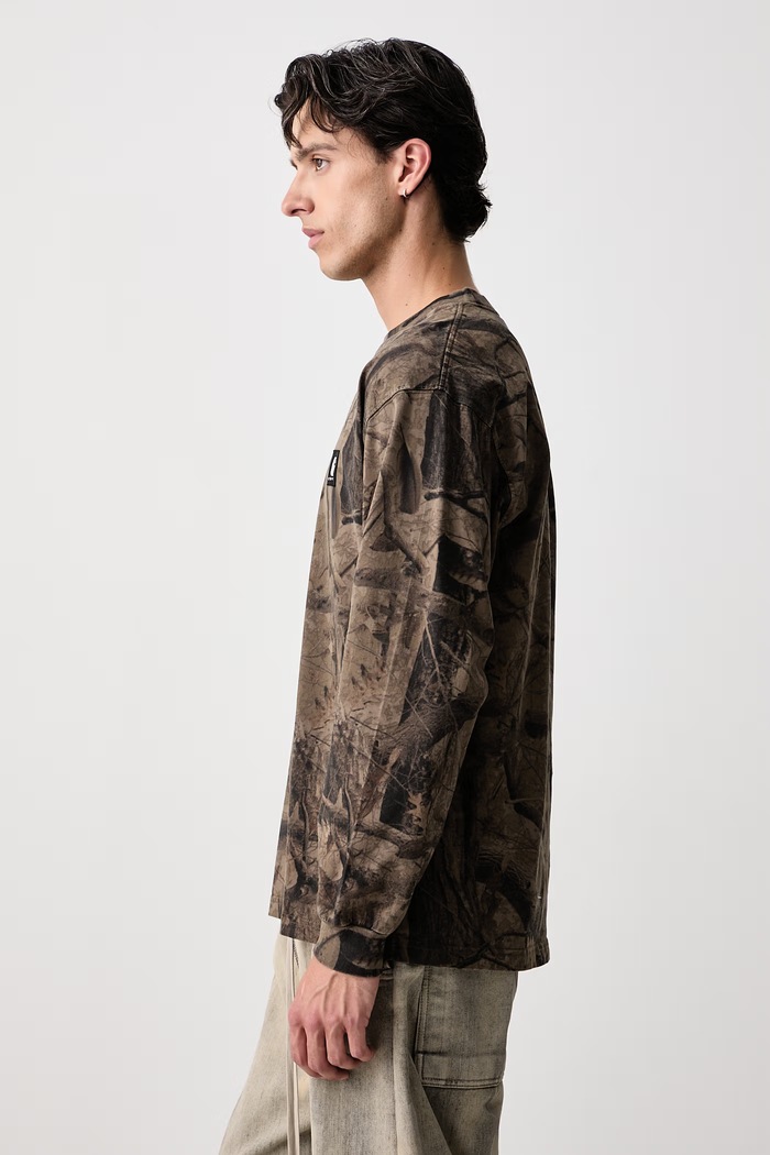 Feather Tree T-Shirt longsleeve męski bawełniany Carhartt WIP I037173 brązowy