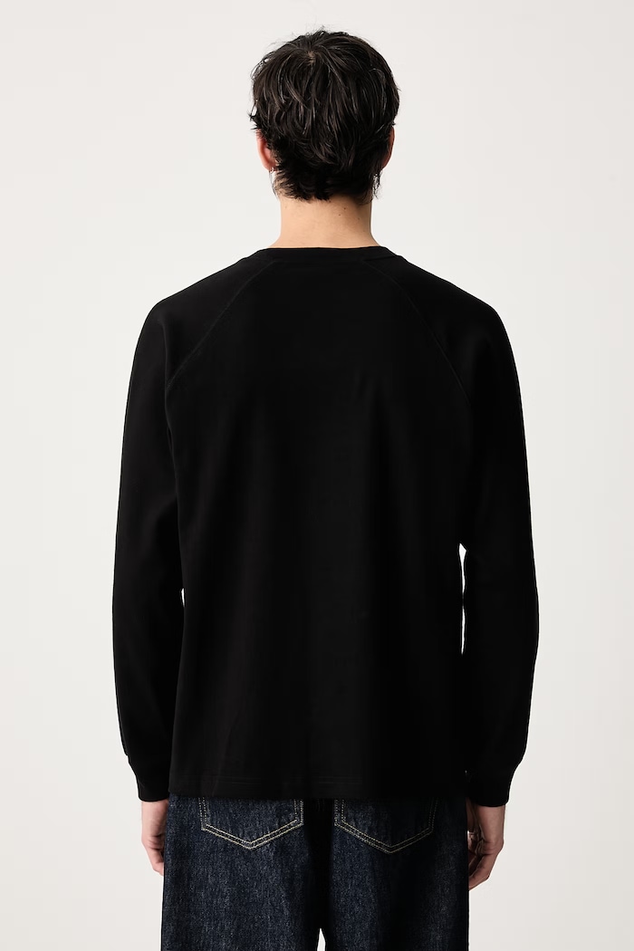 Oblečení Carhartt WIP Signature Rib T-Shirt tričko s dlouhým rukávem pánské bavlněné I037121 černá