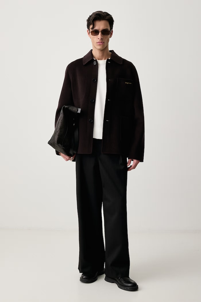 Marc O'Polo Longsleeve męski bawełniany 5000017100 beżowy AW26