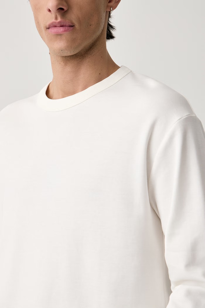 Longsleeve męski bawełniany Marc O'Polo 5000017100 beżowy