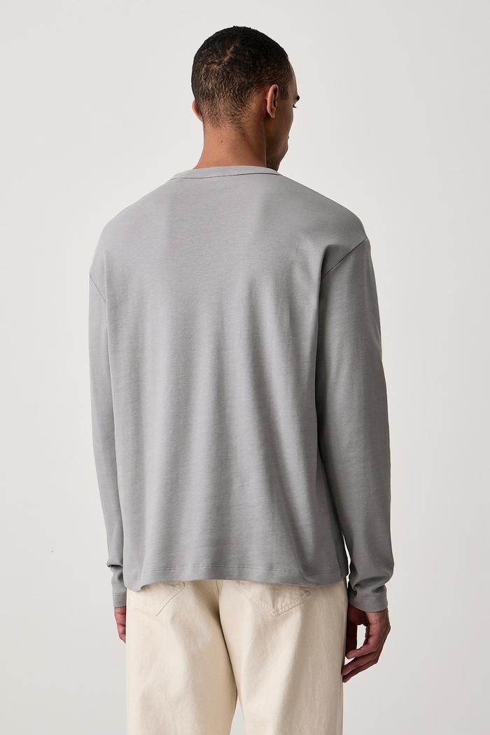 Odzież Marc O'Polo Longsleeve męski bawełniany 5000017100 szary