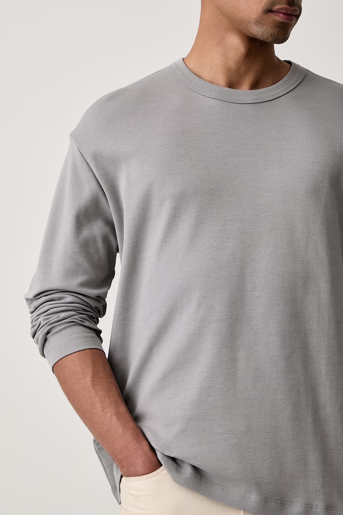Longsleeve męski bawełniany Marc O'Polo 5000017100 szary