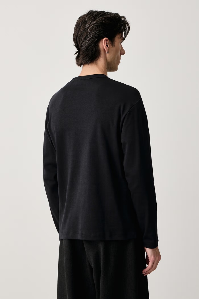 Odzież Marc O'Polo Longsleeve męski bawełniany 5000017100 czarny