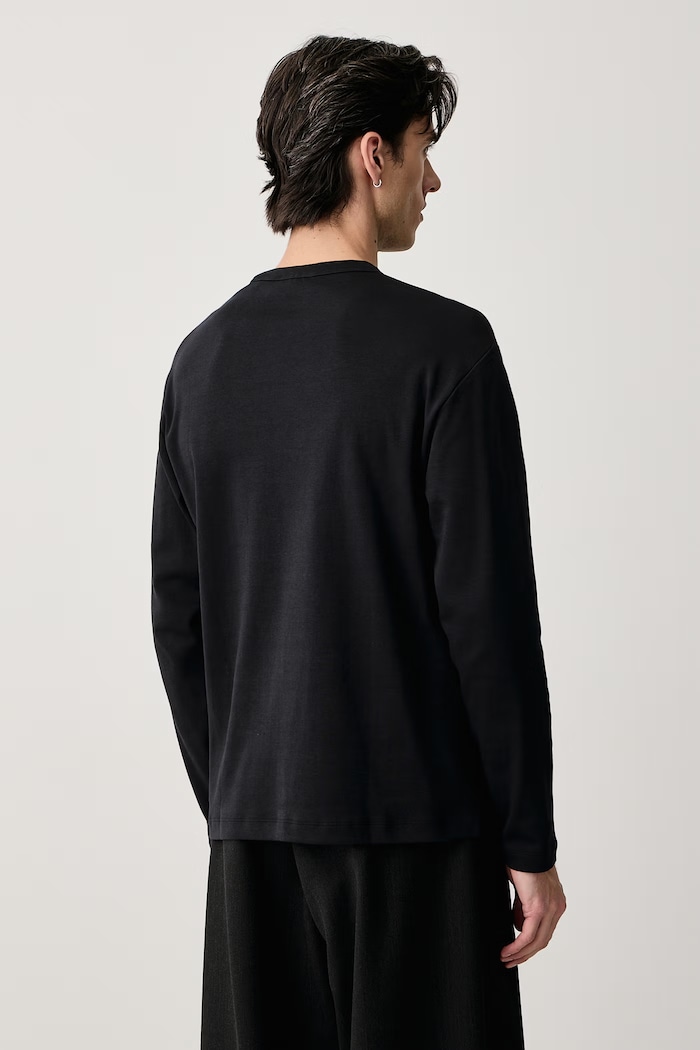 Odzież Marc O'Polo Longsleeve męski bawełniany 5000017100 czarny