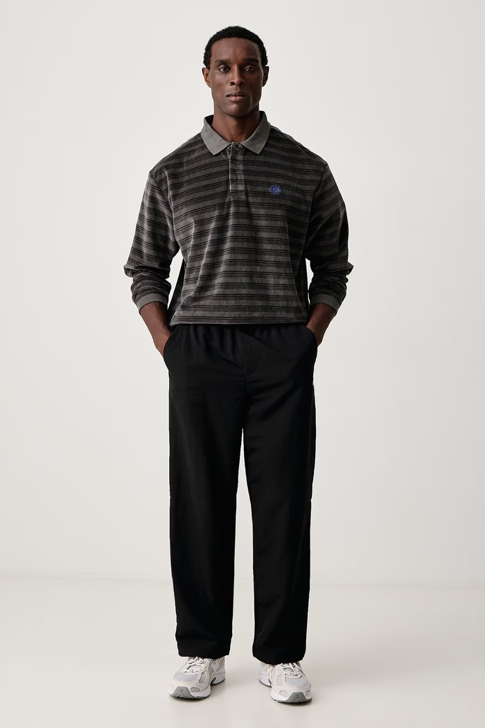 Rip Curl Longsleeve męski z bawełną DISORDER POLO 010MPO szary AW26