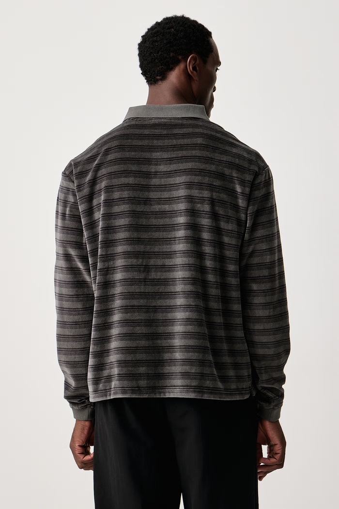 Odzież Rip Curl Longsleeve męski z bawełną DISORDER POLO 010MPO szary