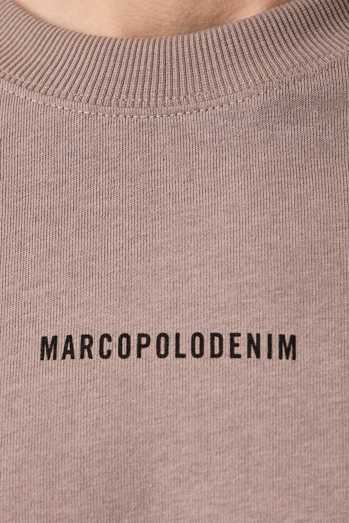 Longsleeve męski bawełniany Marc O'Polo brązowy 5000012354