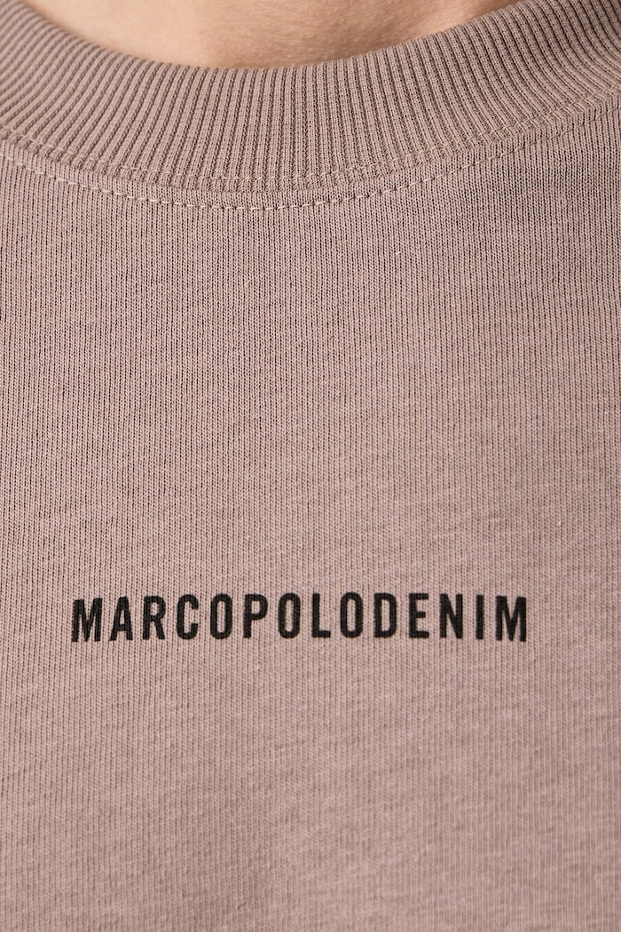 Longsleeve męski bawełniany Marc O'Polo brązowy 5000012354