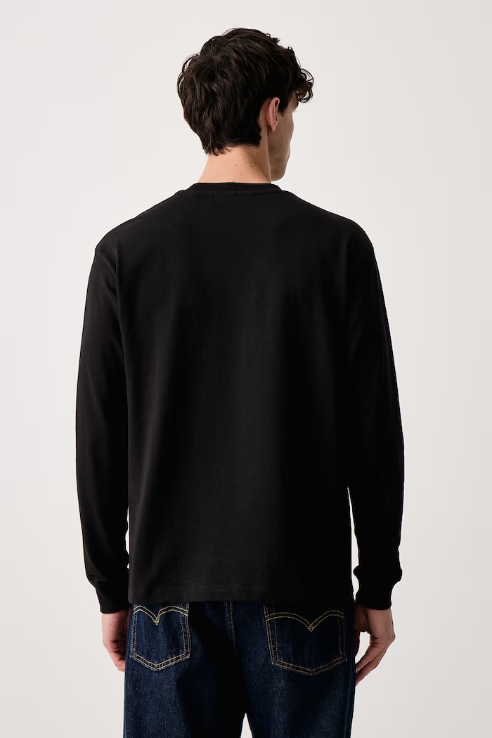 Odzież Marc O'Polo Longsleeve męski bawełniany 5000012354 czarny