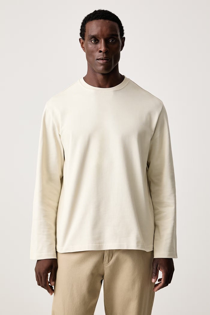 Odzież OAS Longsleeve męski bawełniany 104005.3026 beżowy