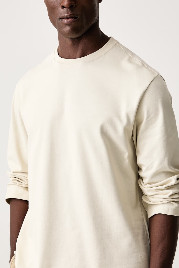 Longsleeve męski bawełniany OAS 104005.3026 beżowy