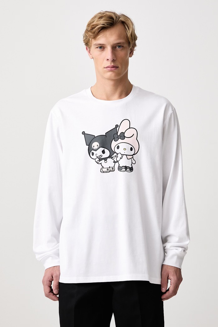 Converse Longsleeve męski bawełniany x HELLO KITTY biały CVM6T517
