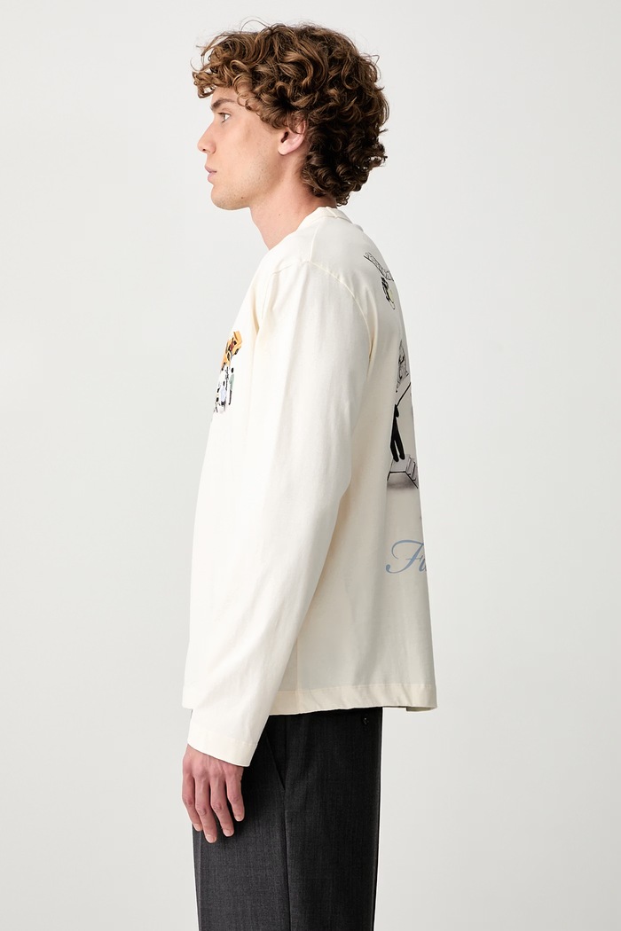 Filling Pieces longsleeve męski bawełniany beżowy 422631500360